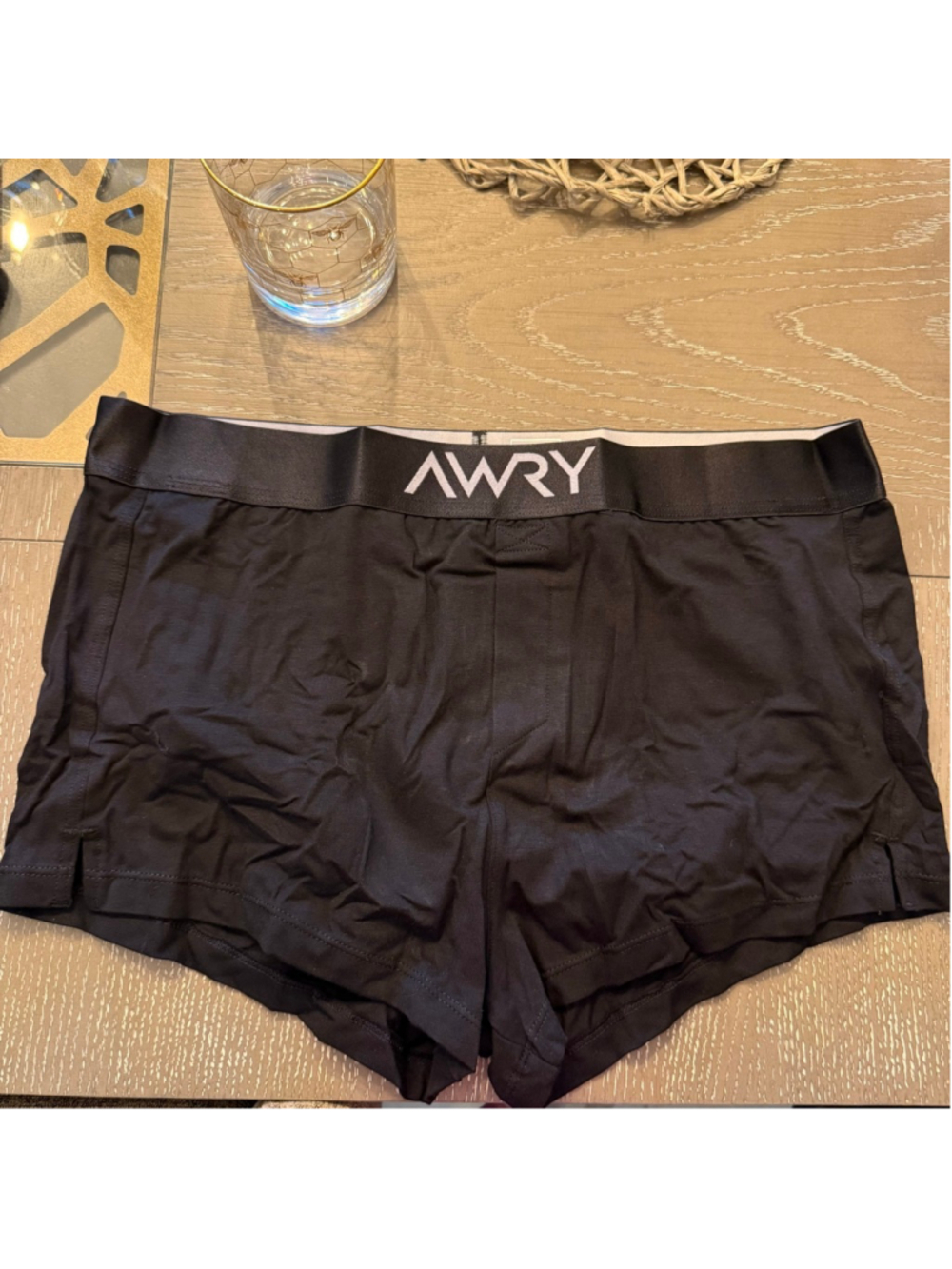 Men's AWRY Black Boxer Briefs Size L